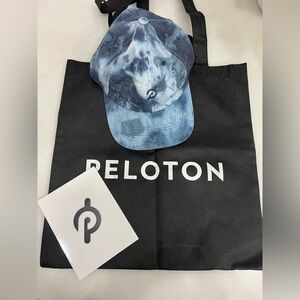 Peloton Blue and White Tie-Dye Hat